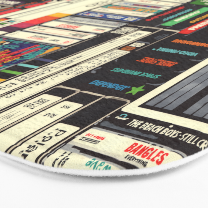 Cassettes, VHS and Video Games Bath Mat Gallery Image 3