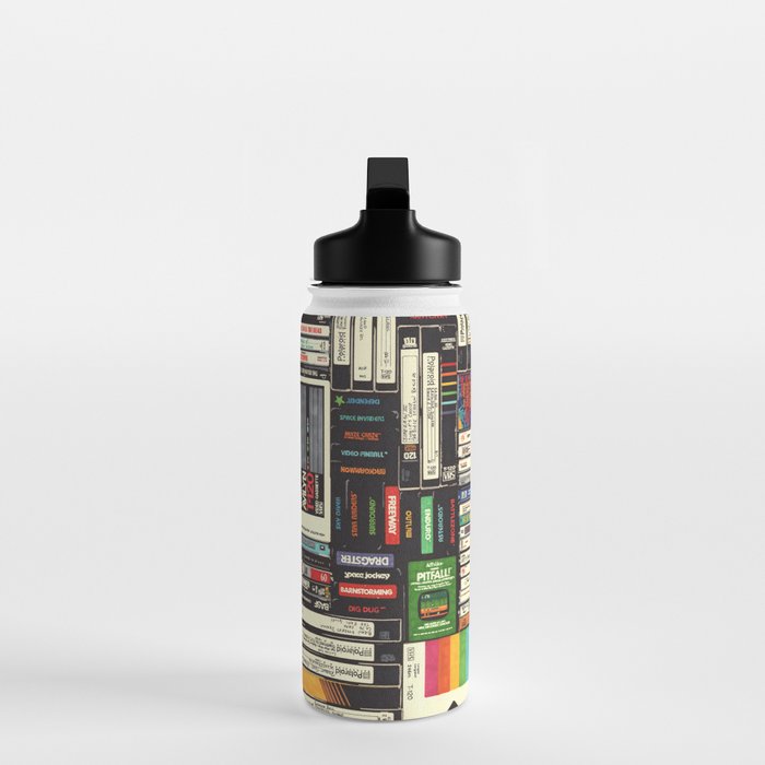 Cassettes, VHS and Video Games Water Bottle Gallery Image 3
