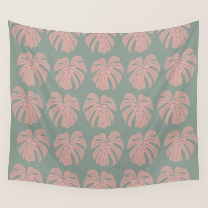 Monstera Jungle_01 Wall Tapestry Gallery Image 1