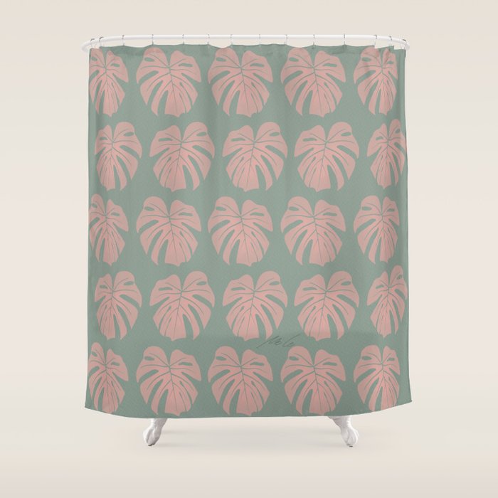Monstera Jungle_01 Shower Curtain Gallery Image 1