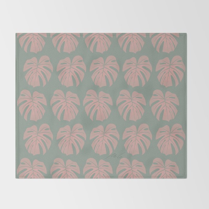 Monstera Jungle_01 Throw Blanket Gallery Image 2