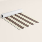 Stripes of Brown and Cream Yoga Mat Gallery Image 2
