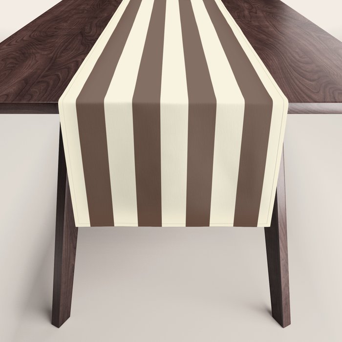 Stripes of Brown and Cream Table Runner Gallery Image 1