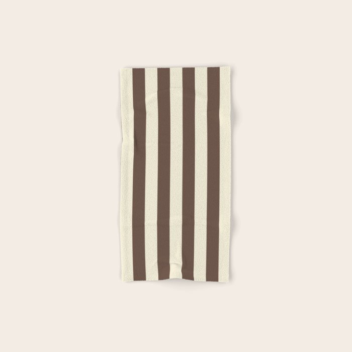 Stripes of Brown and Cream Bath Towel Gallery Image 1
