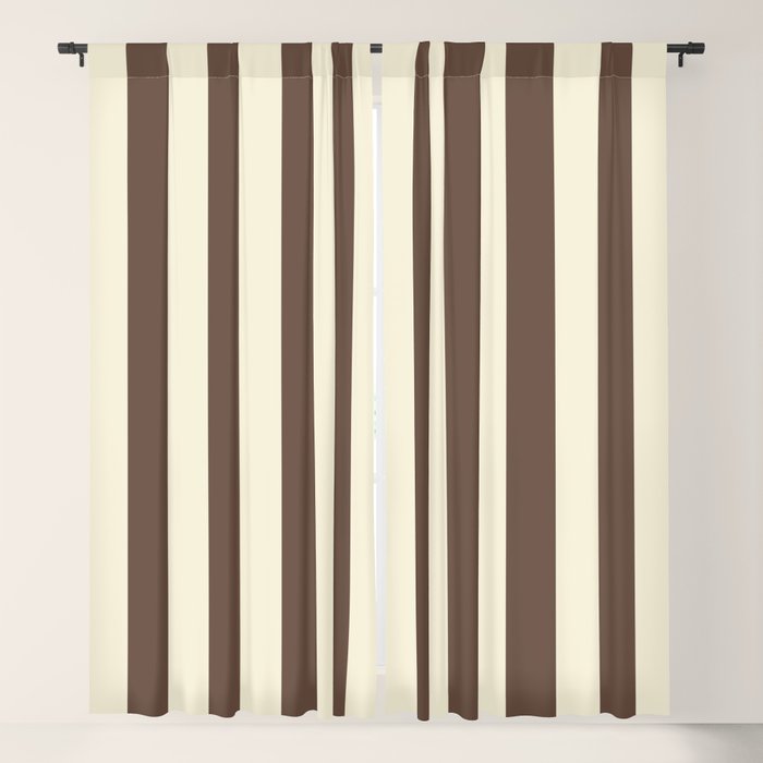 Stripes of Brown and Cream Window Curtain Gallery Image 1