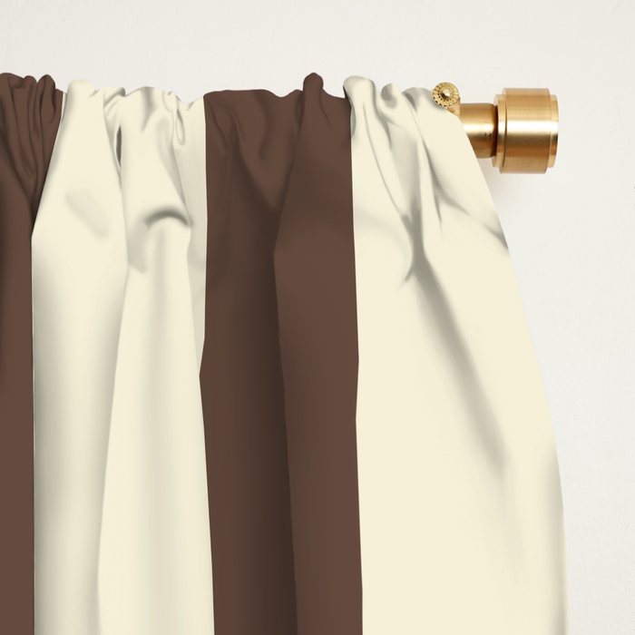 Stripes of Brown and Cream Window Curtain Gallery Image 2