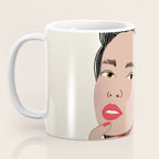 Black and White Woman Portrait  Coffee Mug Gallery Image 3
