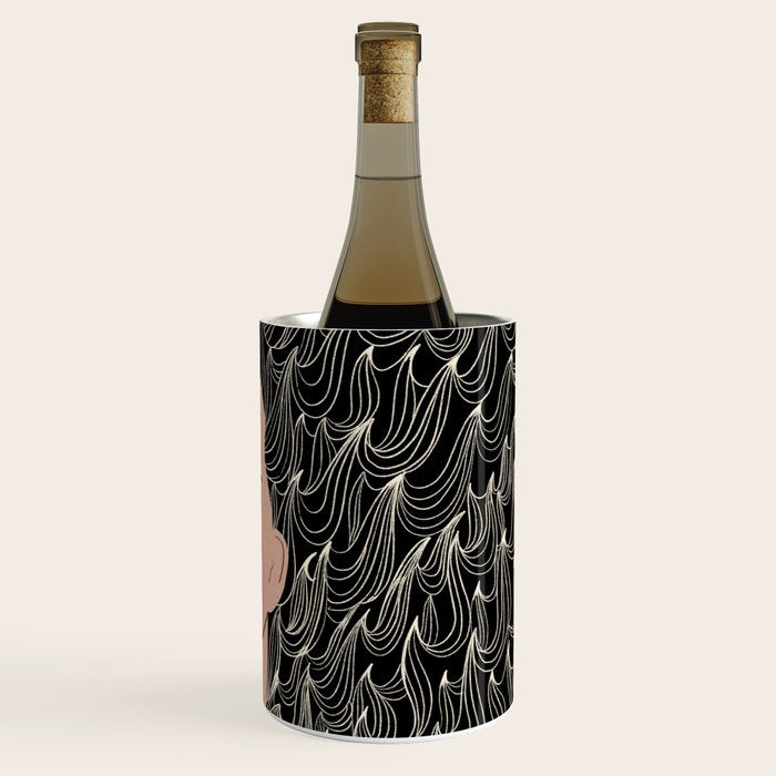 Black and White Woman Portrait  Wine Chiller Gallery Image 3