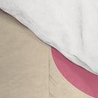 Mid Century Modern Piquet Abstract Pattern in Thulian Pink and Cream Comforter Gallery Image 4