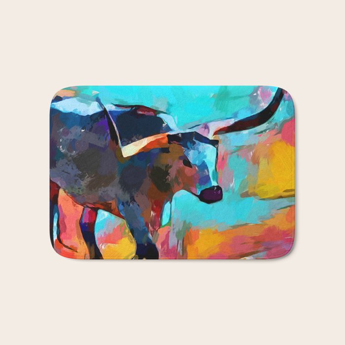 Texas Longhorn Bath Mat Gallery Image 1