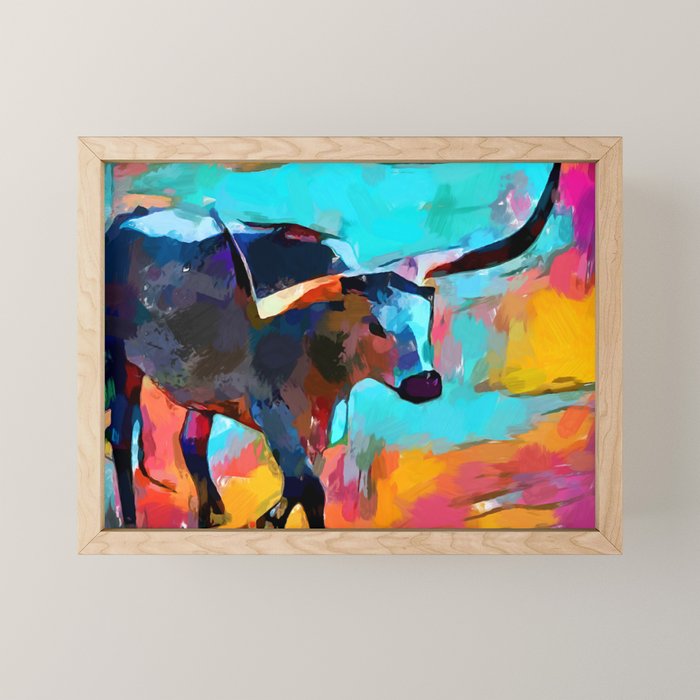 Texas Longhorn Mini Art Print Gallery Image 1