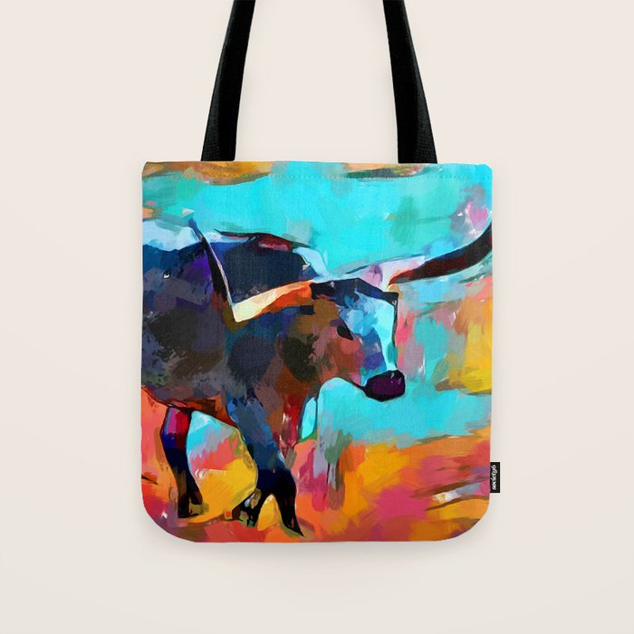 Texas Longhorn Tote Bag Gallery Image 1