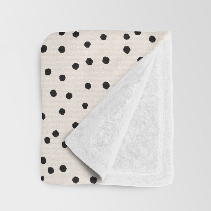 Simply dots - neutral  Throw Blanket Gallery Image 3