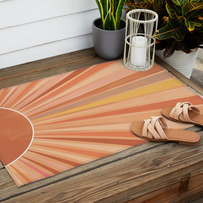 Dessert Sunset Outdoor Rug Gallery Image 2