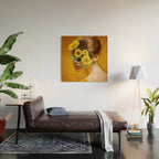 Sunflower Lady Wood Wall Art Gallery Image 2