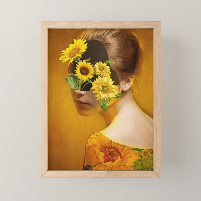 Sunflower Lady Mini Art Print Gallery Image 1