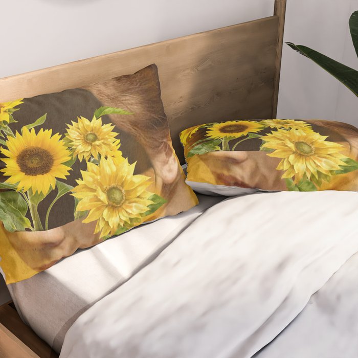 Sunflower Lady Pillow Sham Gallery Image 2