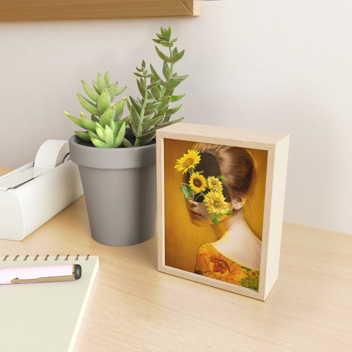 Sunflower Lady Mini Art Print Gallery Image 2