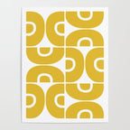 Mid Century Modern Abstract Pattern 7721 Mustard Yellow Poster Gallery Image 4