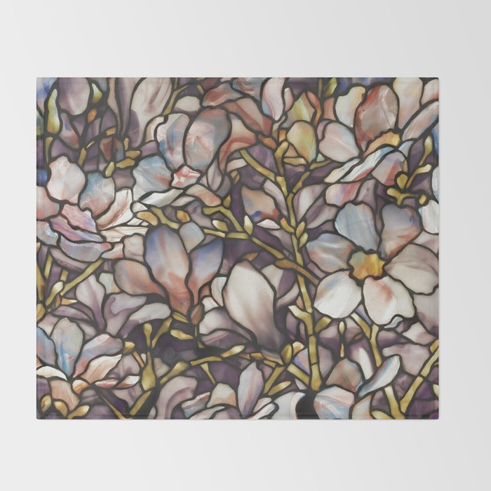 Louis Comfort Tiffany - Decorative stained glass 10. Throw Blanket Gallery Image 2
