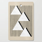 Triangle black and white Stripes Cutting Board Gallery Image 1