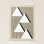 Triangle black and white Stripes Stationery Card Gallery Image 2