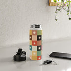 Retro Festive Sparkle Checker  Water Bottle Gallery Image 4