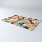 Retro Festive Sparkle Checker  Rug Gallery Image 3