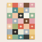 Retro Festive Sparkle Checker  Notebook Gallery Image 4