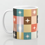 Retro Festive Sparkle Checker  Coffee Mug Gallery Image 3