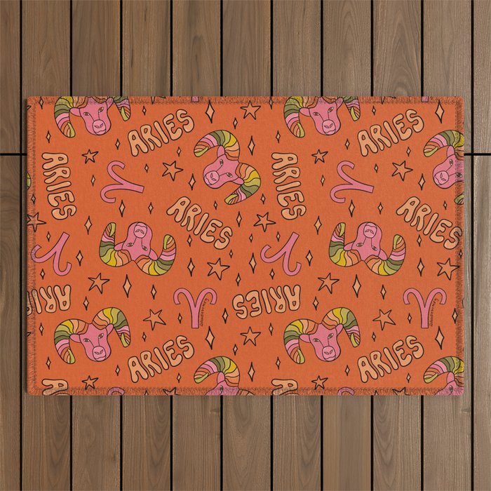 Aries Print Outdoor Rug Gallery Image 1