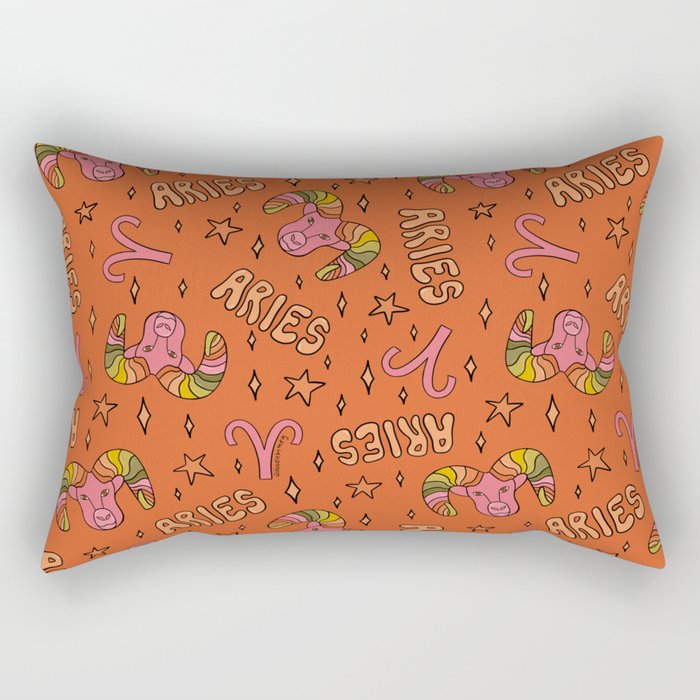 Aries Print Rectangular Pillow Gallery Image 2