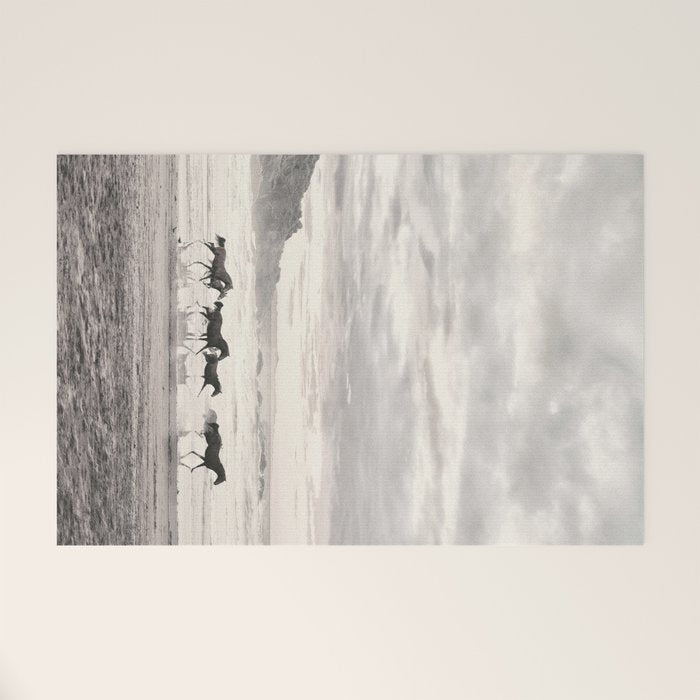 Horses on the Beach Welcome Mat Gallery Image 1