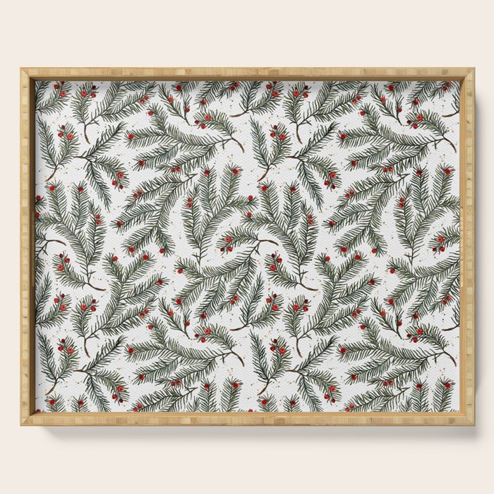 Evergreen Elegance Serving Tray Gallery Image 1