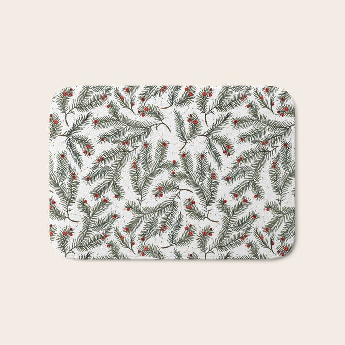 Evergreen Elegance Bath Mat Gallery Image 1