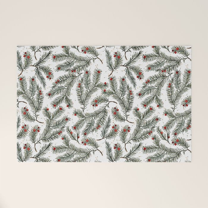 Evergreen Elegance Welcome Mat Gallery Image 1