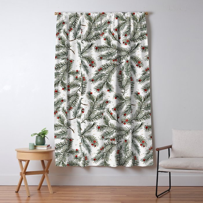 Evergreen Elegance Window Curtain Gallery Image 1