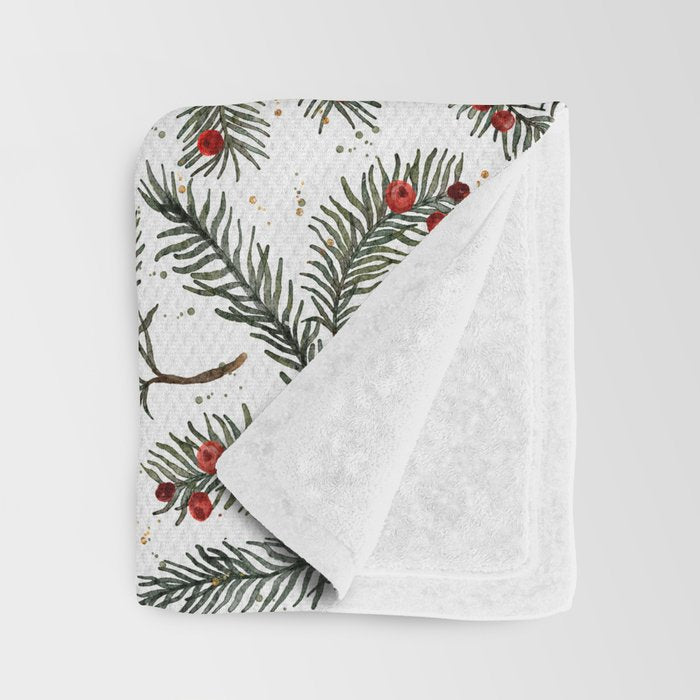 Evergreen Elegance Throw Blanket Gallery Image 3