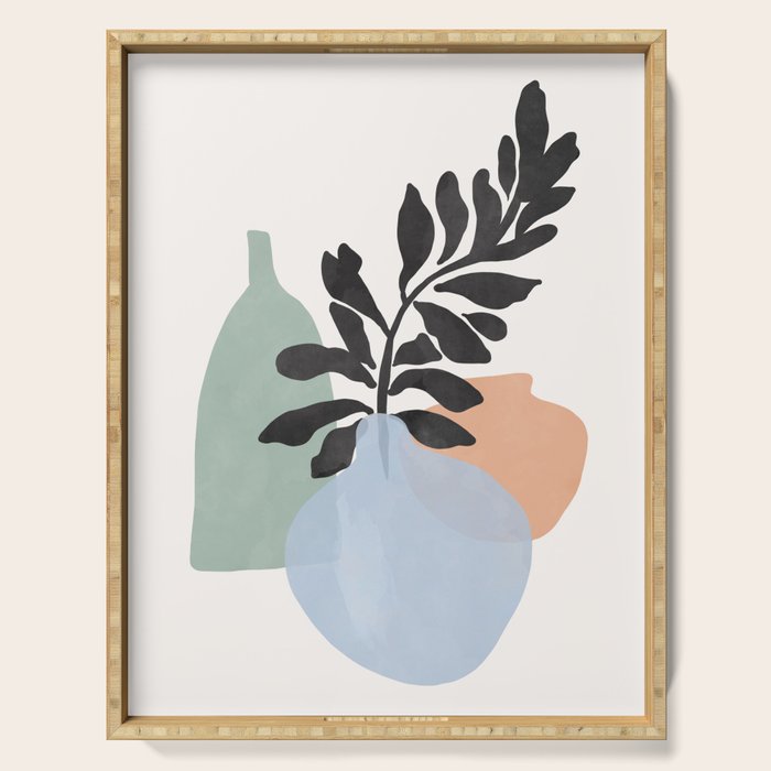 Sea glass vases Serving Tray Gallery Image 1