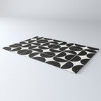 Mid-Century Modern Pattern No.3 - Black and White Rug Gallery Image 3