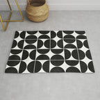 Mid-Century Modern Pattern No.3 - Black and White Rug Gallery Image 1