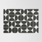 Mid-Century Modern Pattern No.3 - Black and White Rug Gallery Image 2