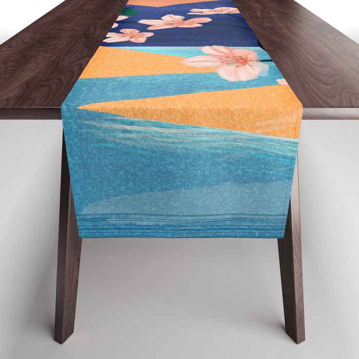 Warm spring sunchine near the flowing river Table Runner Gallery Image 1