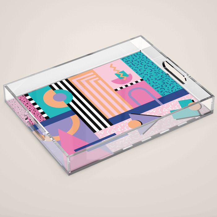 Memphis pattern 84 - 80s / 90s Retro Acrylic Tray Gallery Image 1