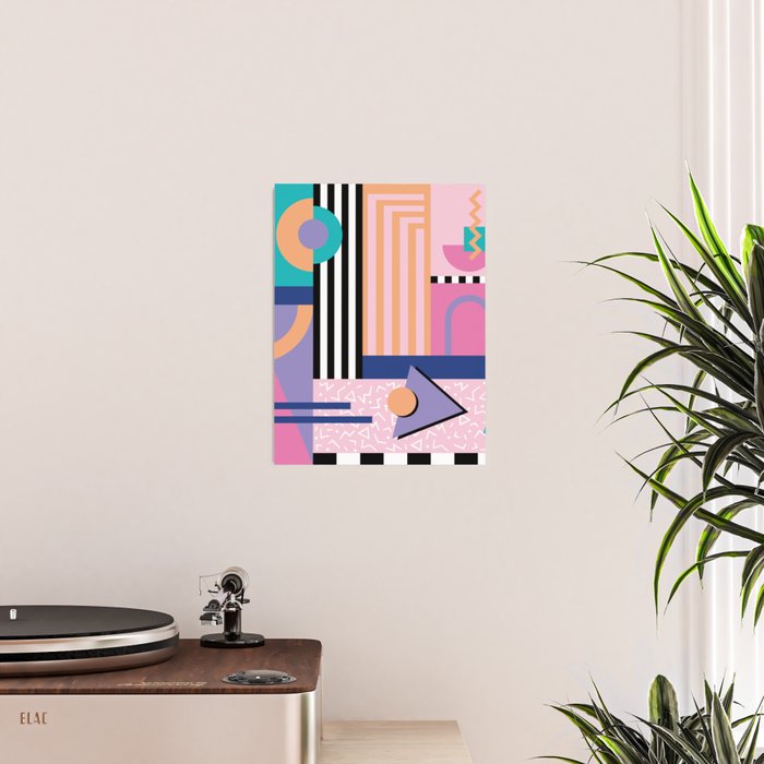 Memphis pattern 84 - 80s / 90s Retro Poster Gallery Image 2