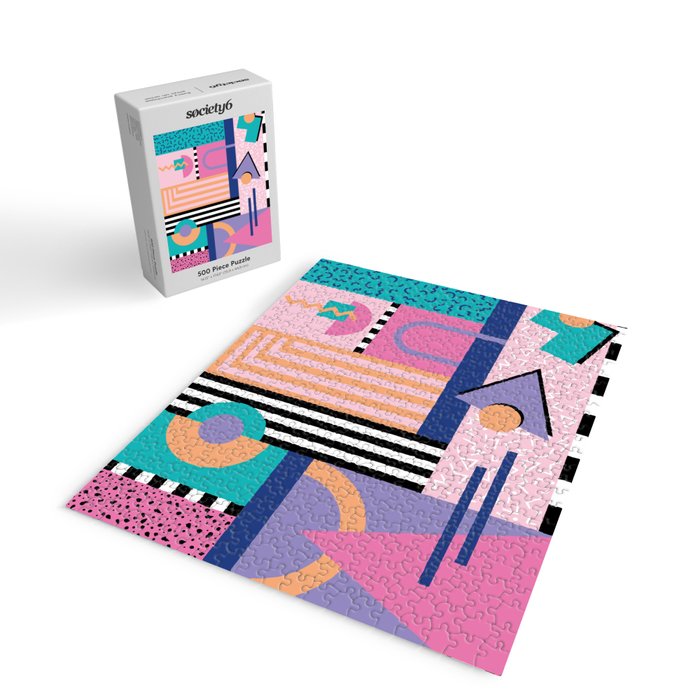 Memphis pattern 84 - 80s / 90s Retro Jigsaw Puzzle Gallery Image 2