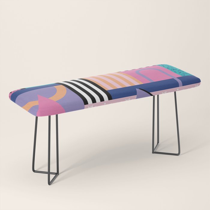 Memphis pattern 84 - 80s / 90s Retro Bench Gallery Image 1