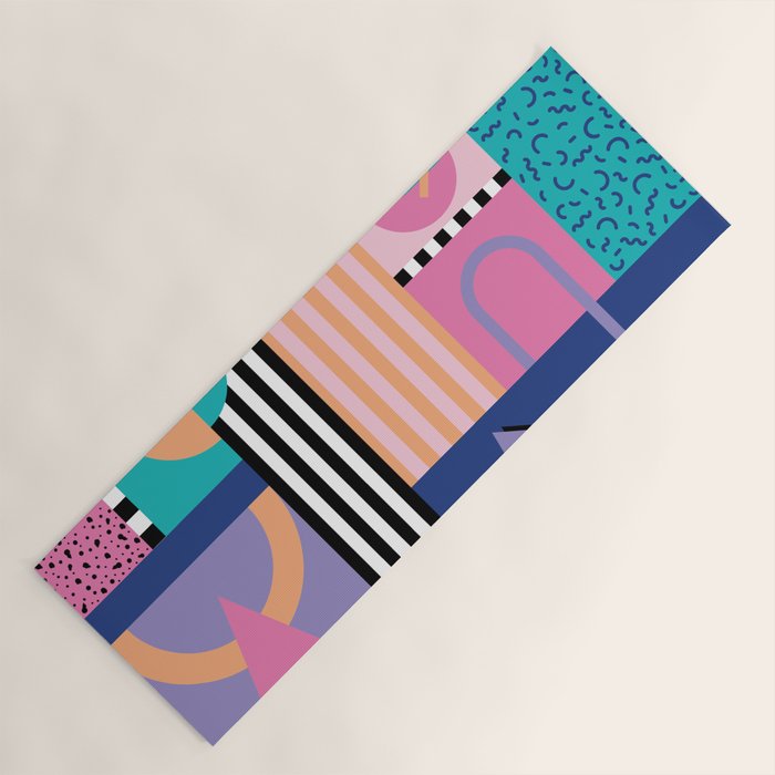 Memphis pattern 84 - 80s / 90s Retro Yoga Mat Gallery Image 1
