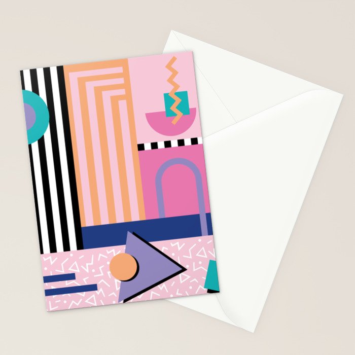 Memphis pattern 84 - 80s / 90s Retro Stationery Card Gallery Image 2