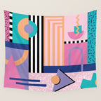 Memphis pattern 84 - 80s / 90s Retro Wall Tapestry Gallery Image 4